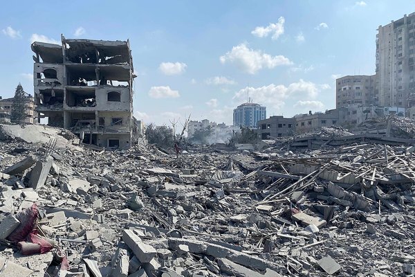 Damage in the Gaza Strip during October 2023
